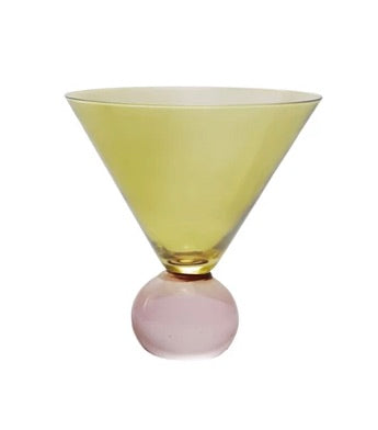 Two-Tone Martini Glass with Ball Stem – Miss Daisy's Home