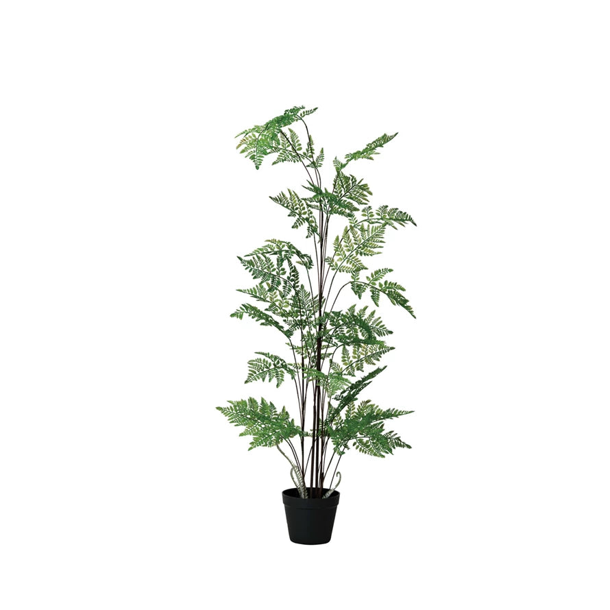 artificial fern plant in pot Faux Fern Tree in Plastic Pot – Miss Daisy's Home