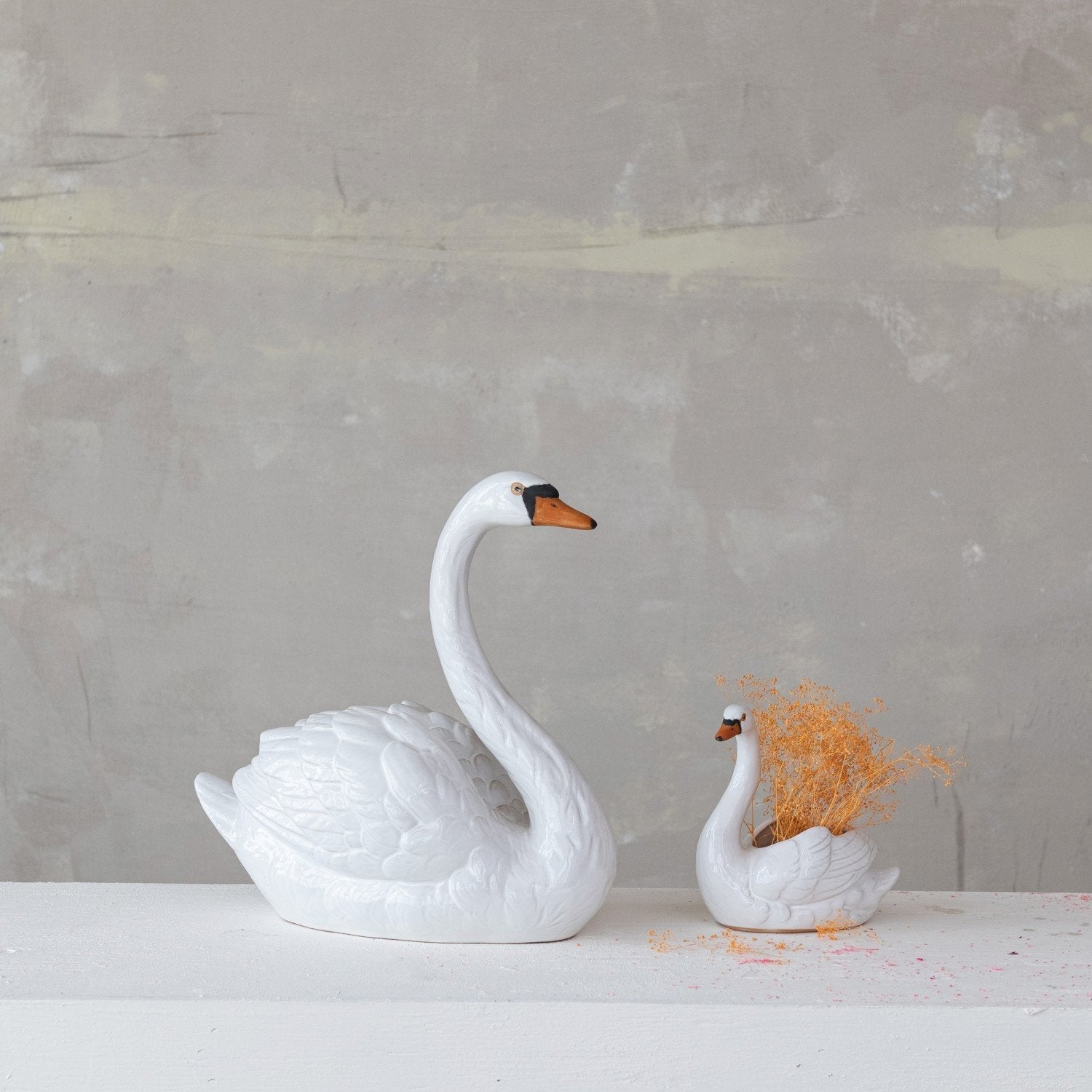 ❤★Super White Swan★上下partyまつげスーパーホワイトスワン Small Swan Planter – Miss Daisy's Home