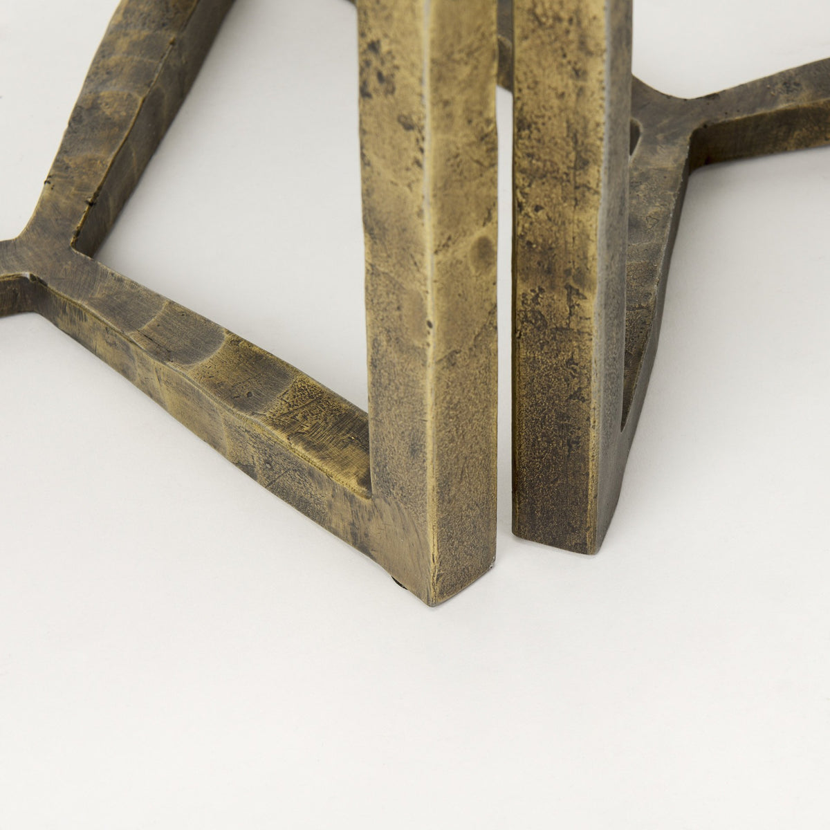 Atticus Marble and Antiqued Gold Metal Nesting Accent Tables (Set of 2) — alternate view 8