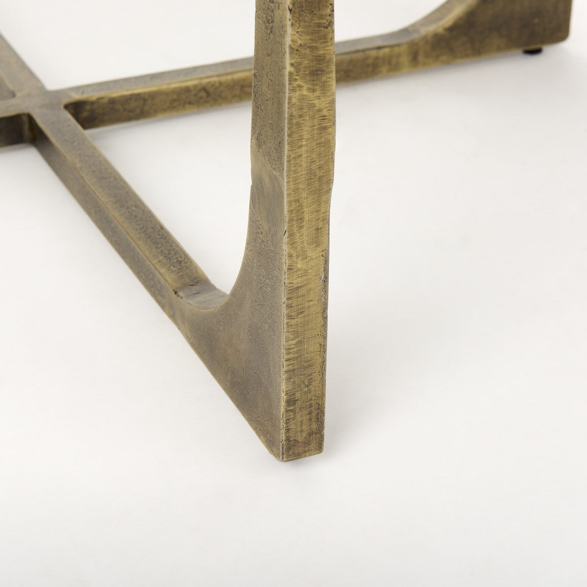 Atticus Marble and Antiqued Gold Metal Coffee Table — alternate view 8
