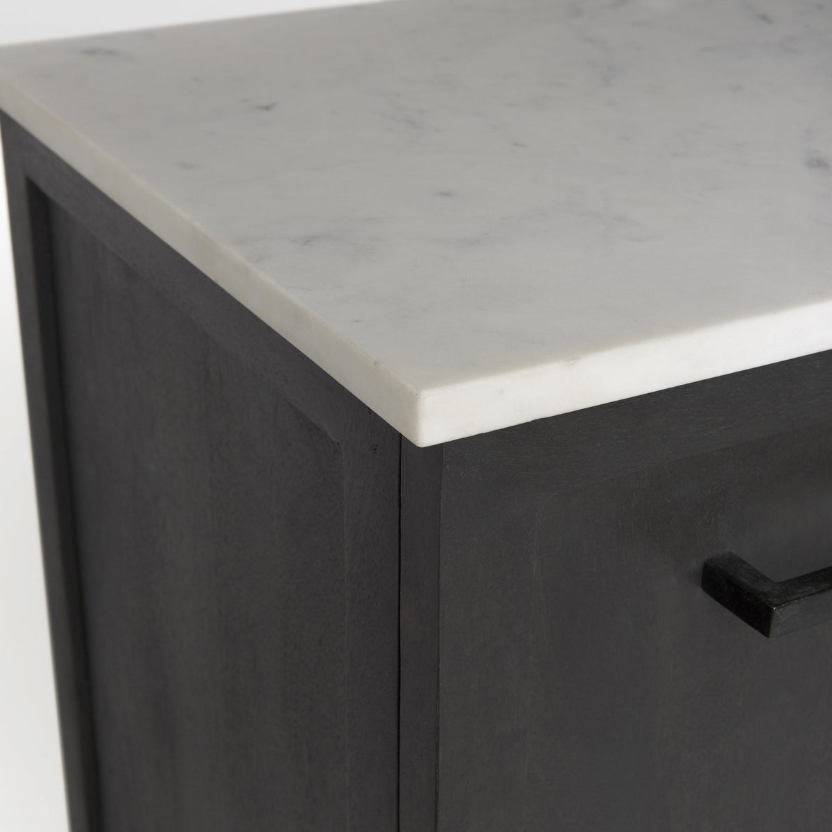 Divina Black-Brown Wood With  Marble Top Sideboard — alternate view 6
