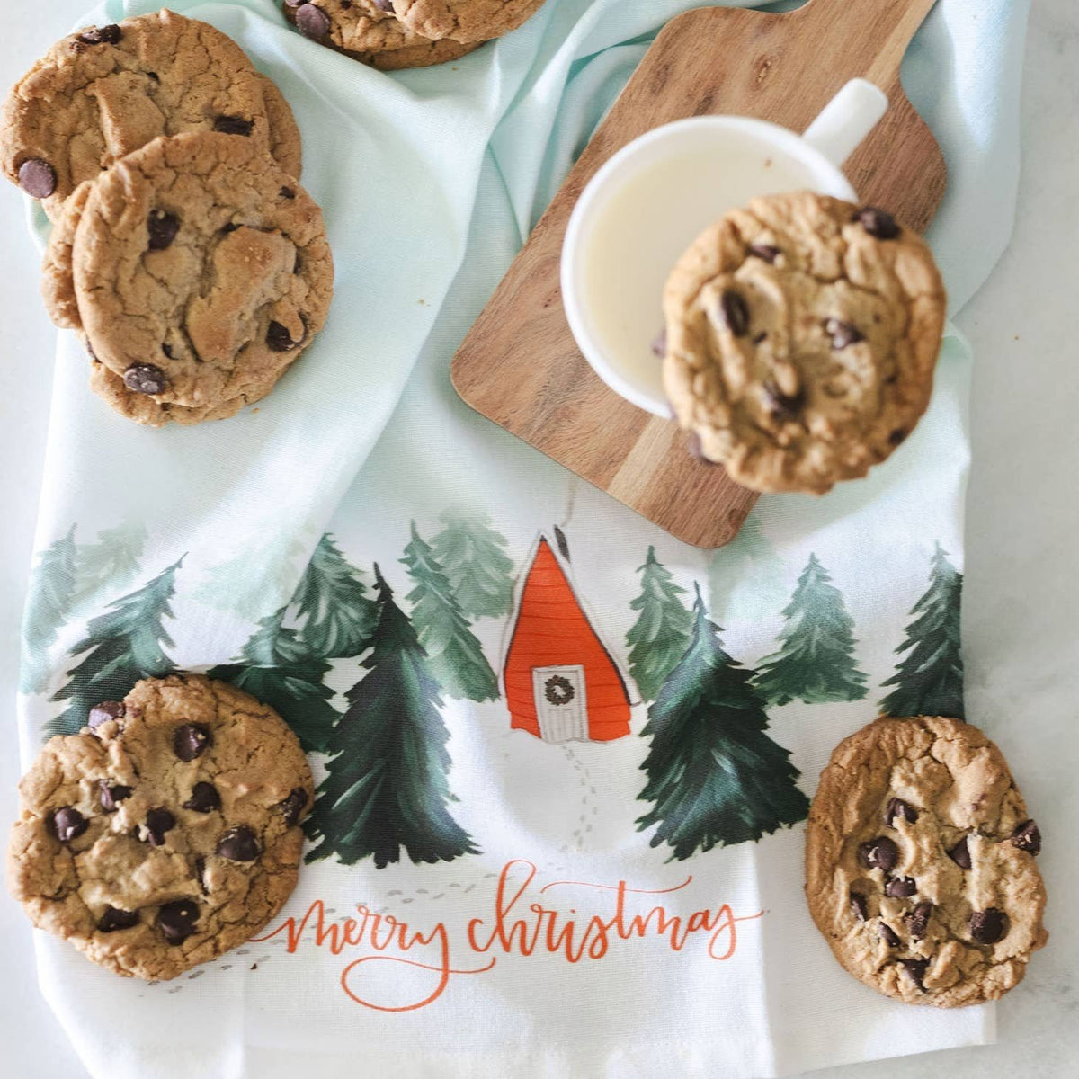 Christmas Cabin Kitchen Towel — alternate view 2