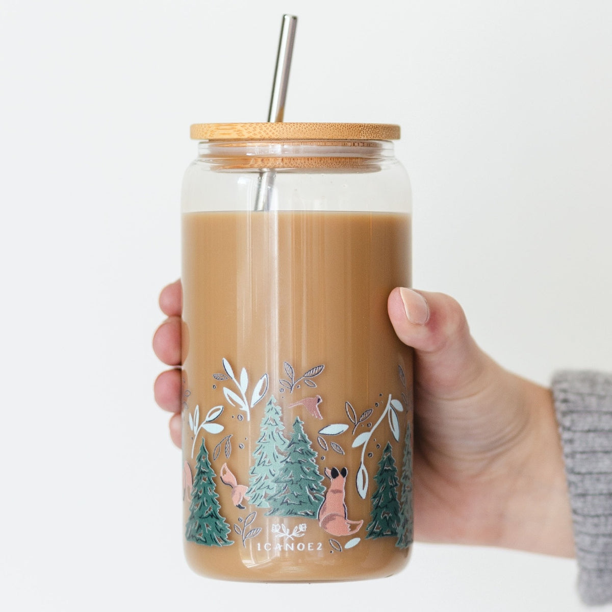 Winter Fox Glass Can