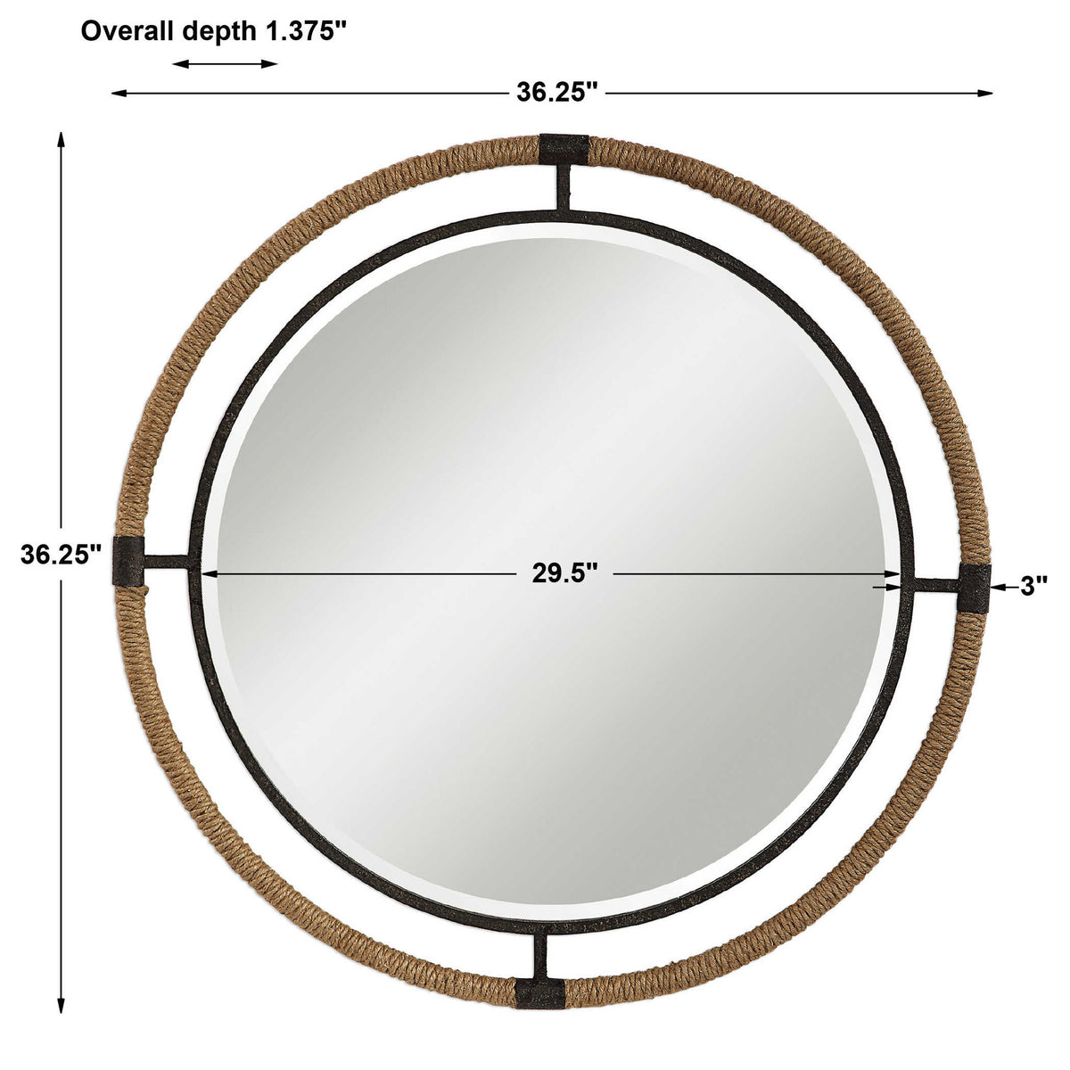 Melville Round Mirror — alternate view 2