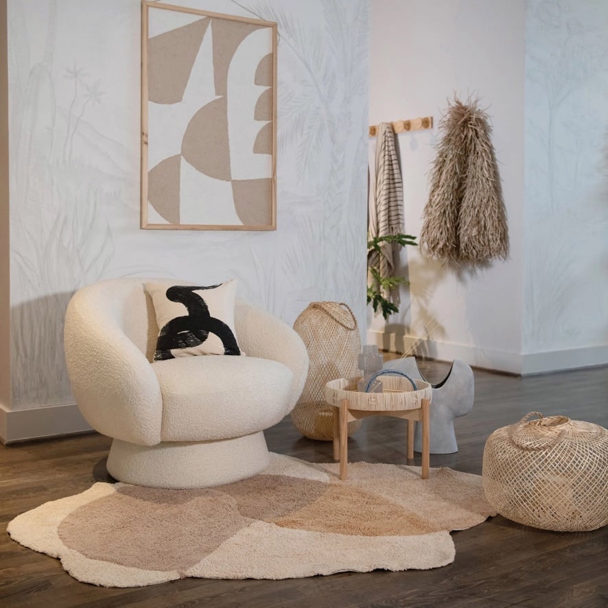 Cotton Tufted Rug 4' x 5-1/2' — alternate view 2