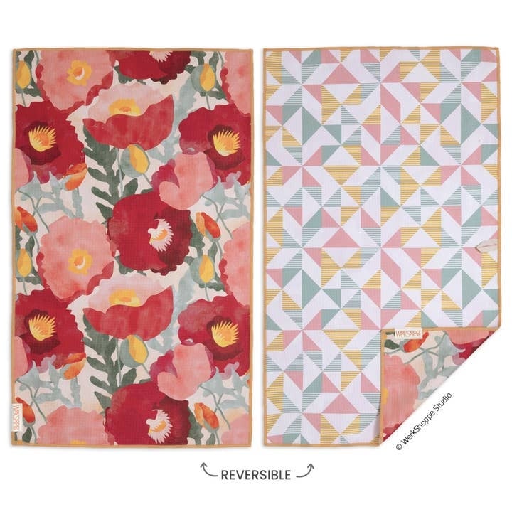 Abstract Poppies Microfiber Kitchen Dish Towel — alternate view 2
