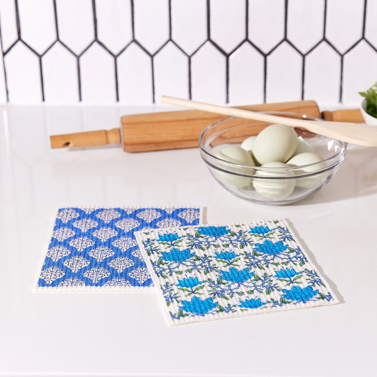 Set of 2 Tilly & Fifer Blu Cloths