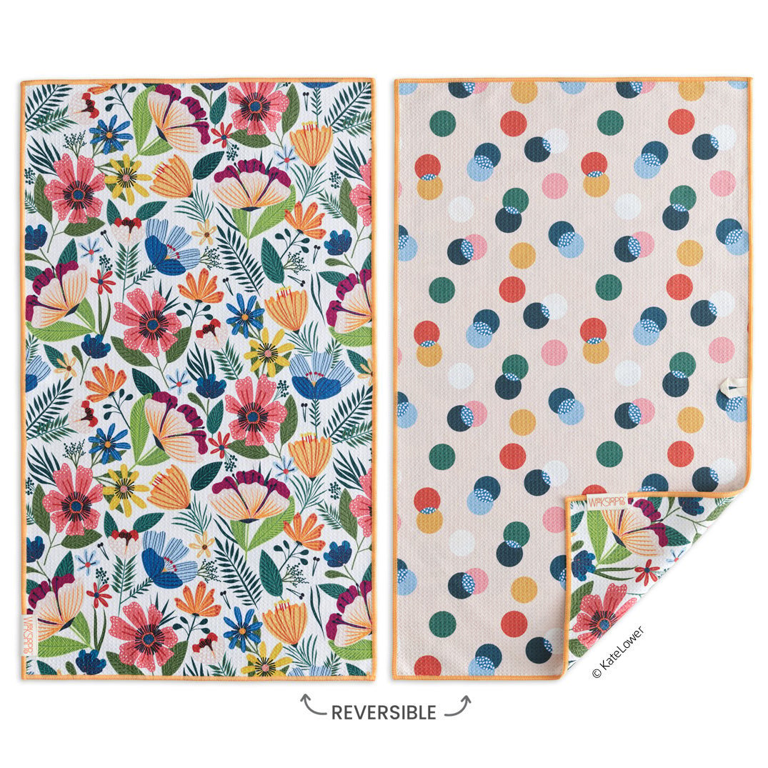 flower reversible kitchen towel