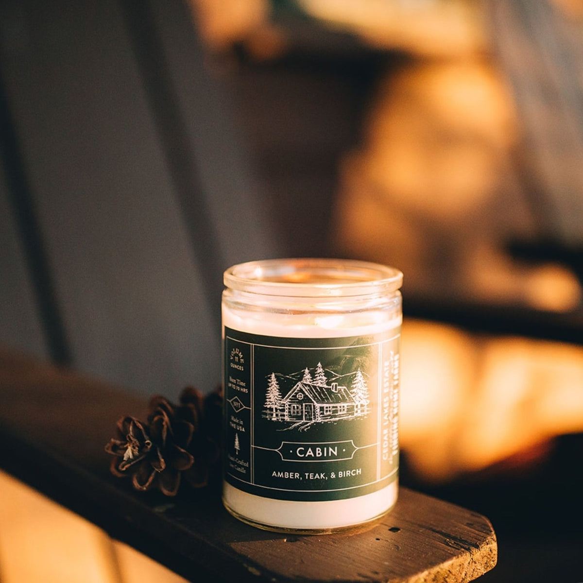 Soy Candle, Cabin, Woody Scent — alternate view 4