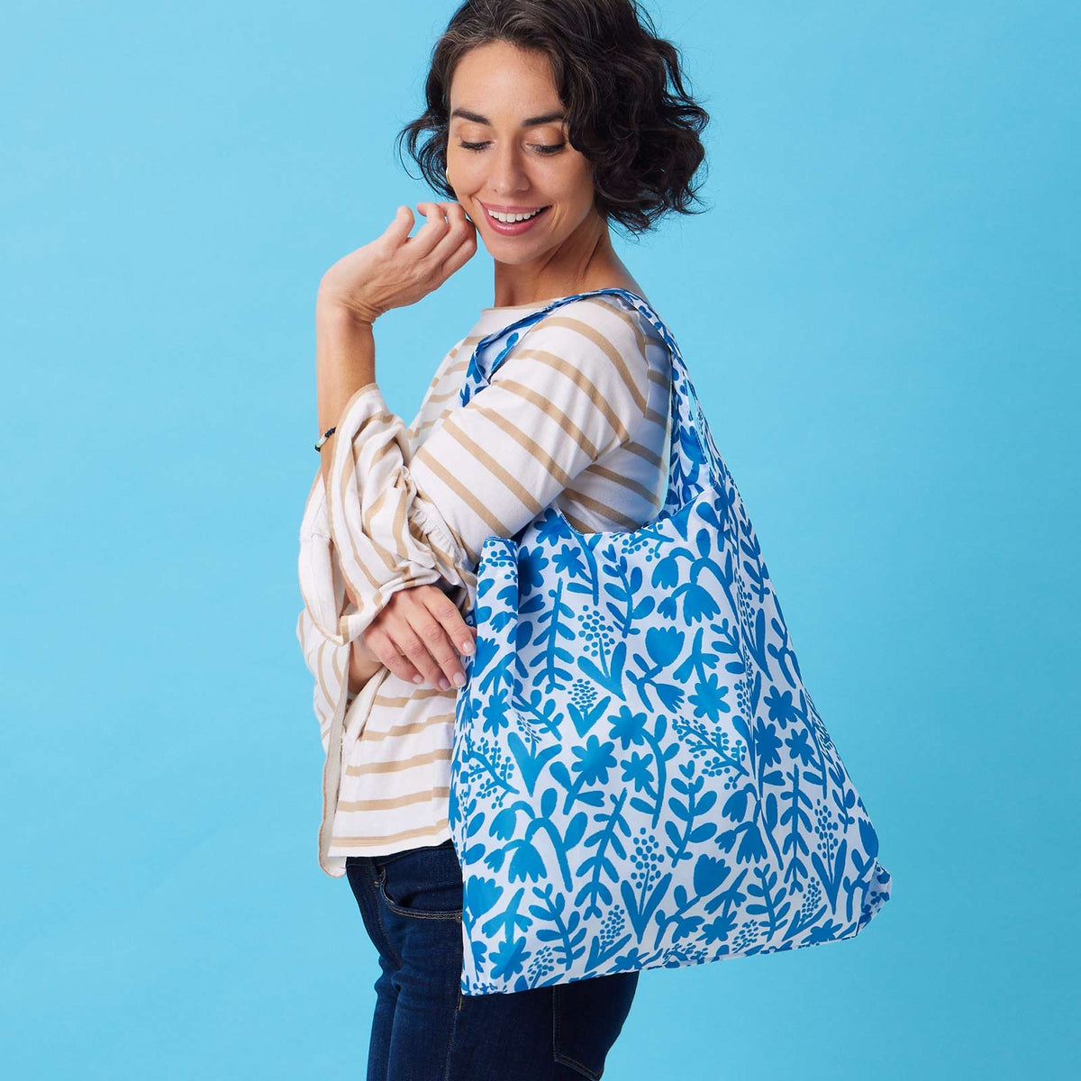 Botanical Blu Bag Reusable Shopper Tote — alternate view 4