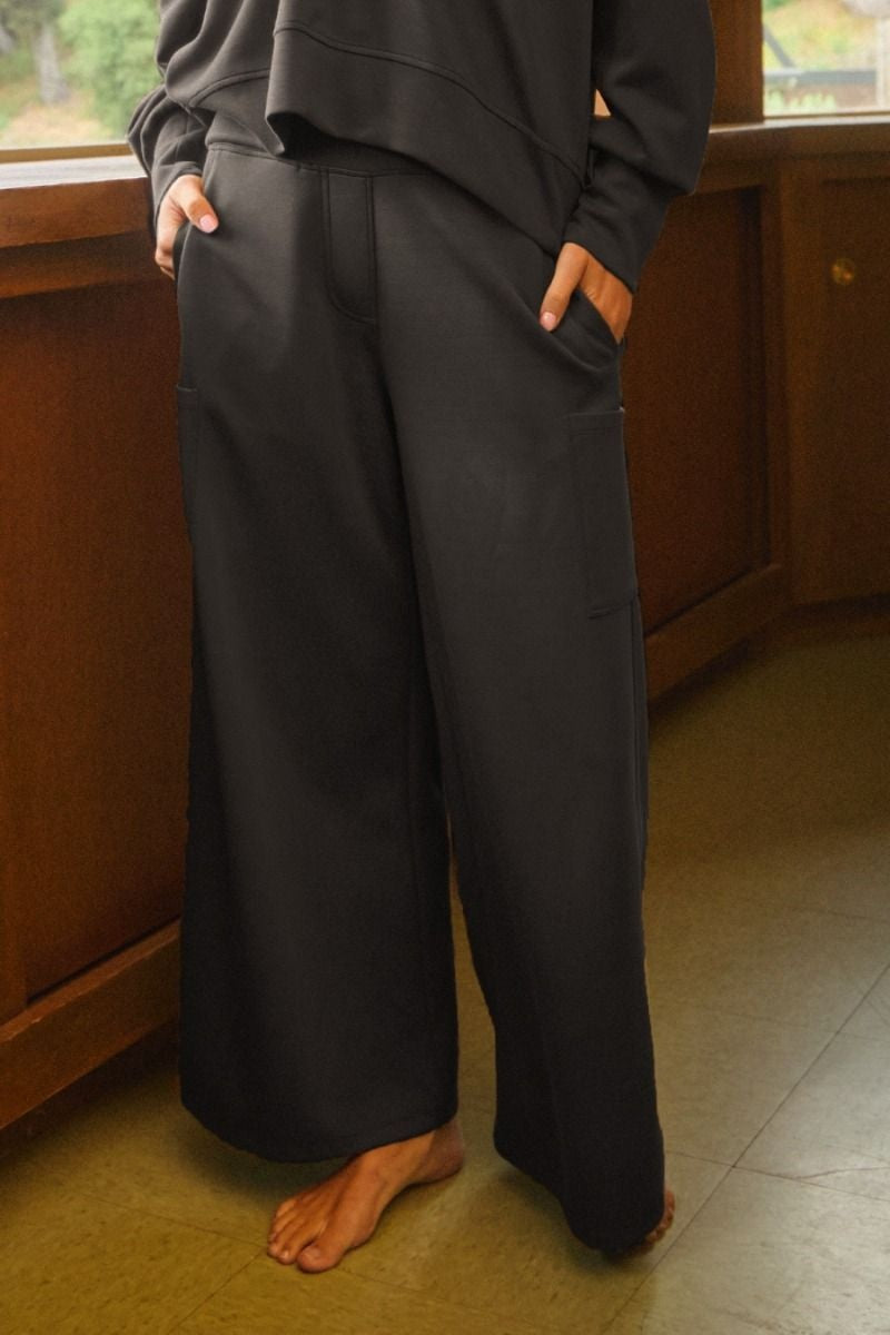 Soft Scuba Wide Waistband Track Pants — alternate view 3