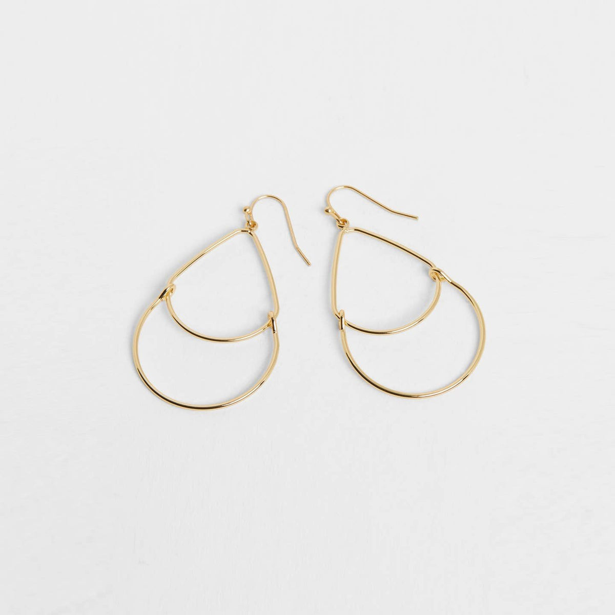 Double Teardrop Dangle Earring — alternate view 2