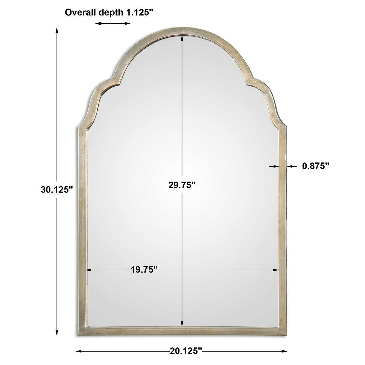 Brayden Petite Arch Mirror — alternate view 2