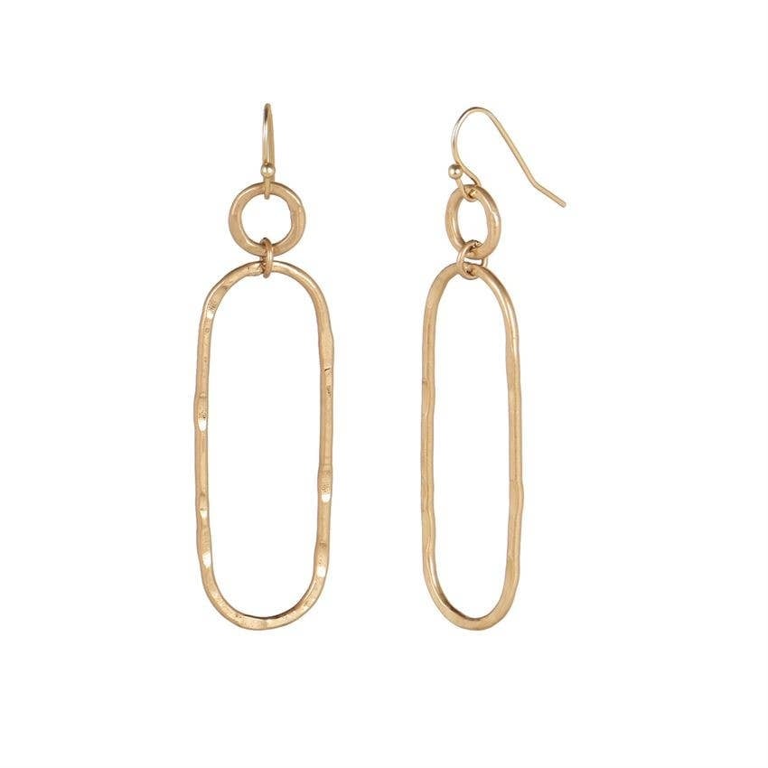 Antique Gold Geo Dangle Earrings