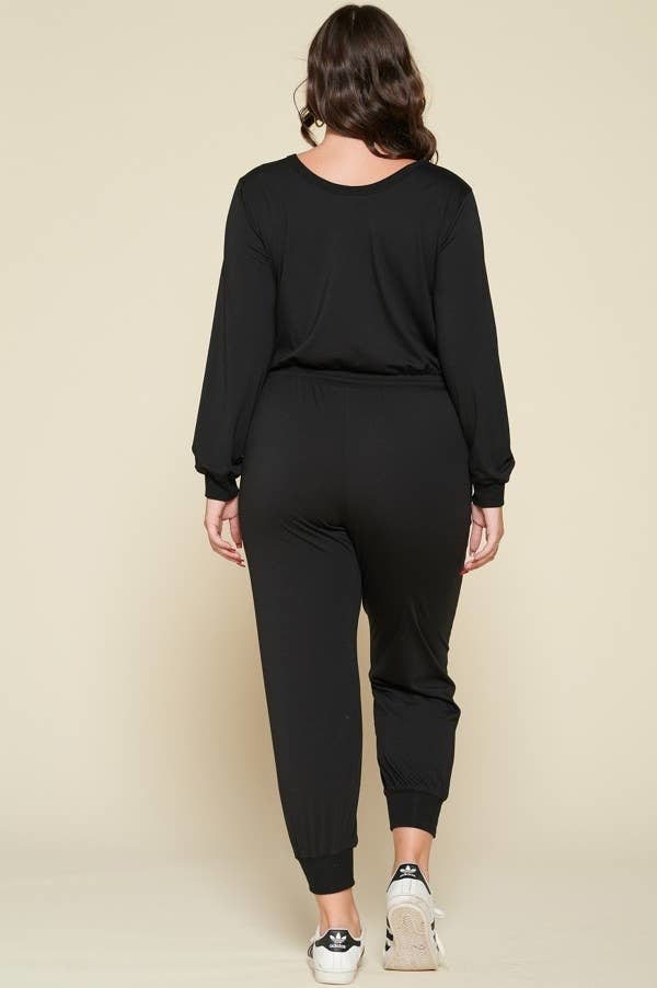 Solid Knit Jumpsuit — alternate view 3