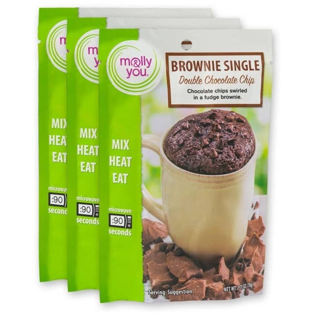 Double Chocolate Chip Brownie Microwave Single — alternate view 2