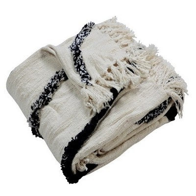 Natural Navy Throw — alternate view 2