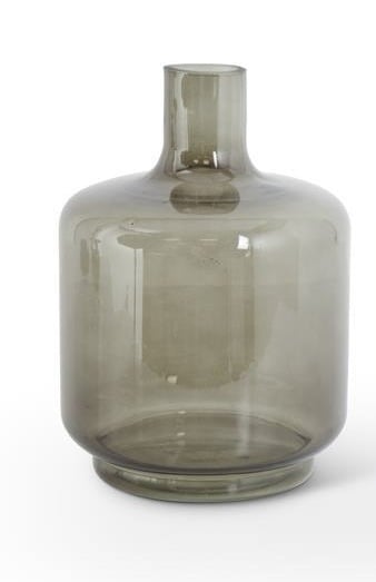 Medium Green Transparent Glass Vase — alternate view 3