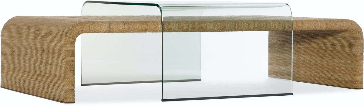 Amani Rope and Glass Cocktail Table — alternate view 4