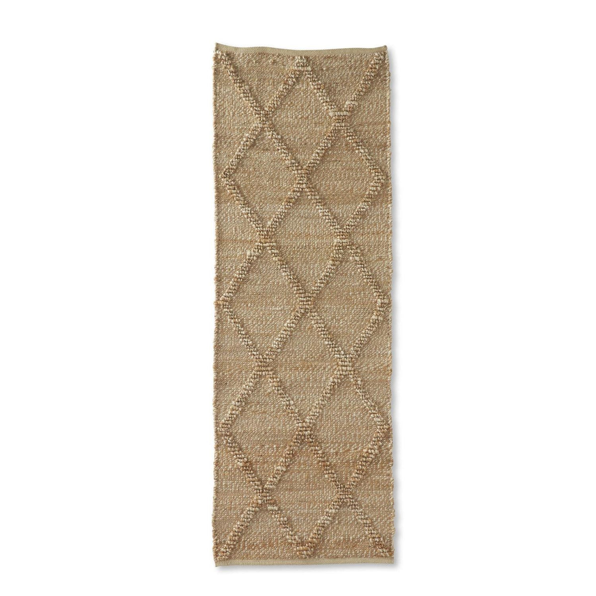 Tan Jute  Loop  Handwoven Rug Runner