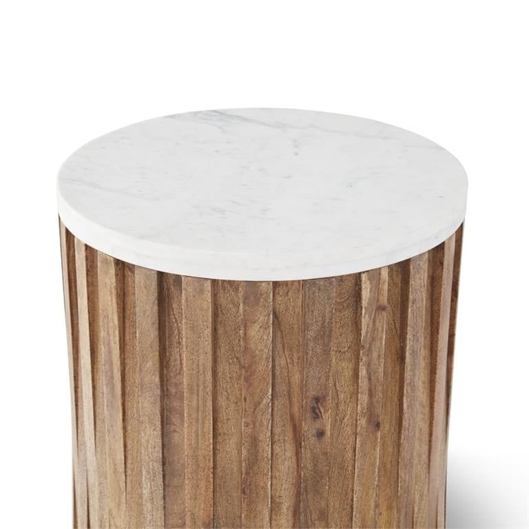 Distressed Drum Side Table — alternate view 2
