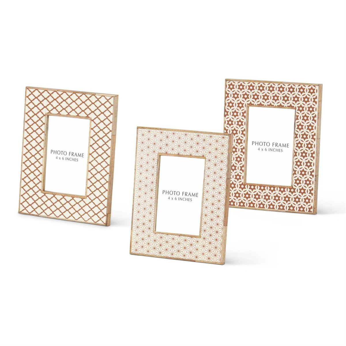 Wood & Resin Tile Photo Frames White Star — alternate view 3