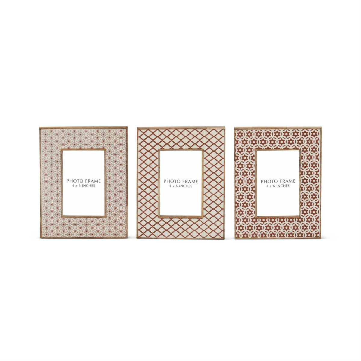 Wood & Resin Tile Photo Frames White Star — alternate view 2