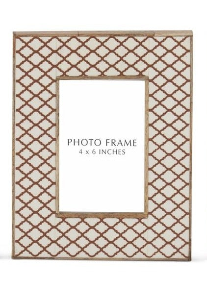Wood & Resin Tile Photo Frames White Star — alternate view 5