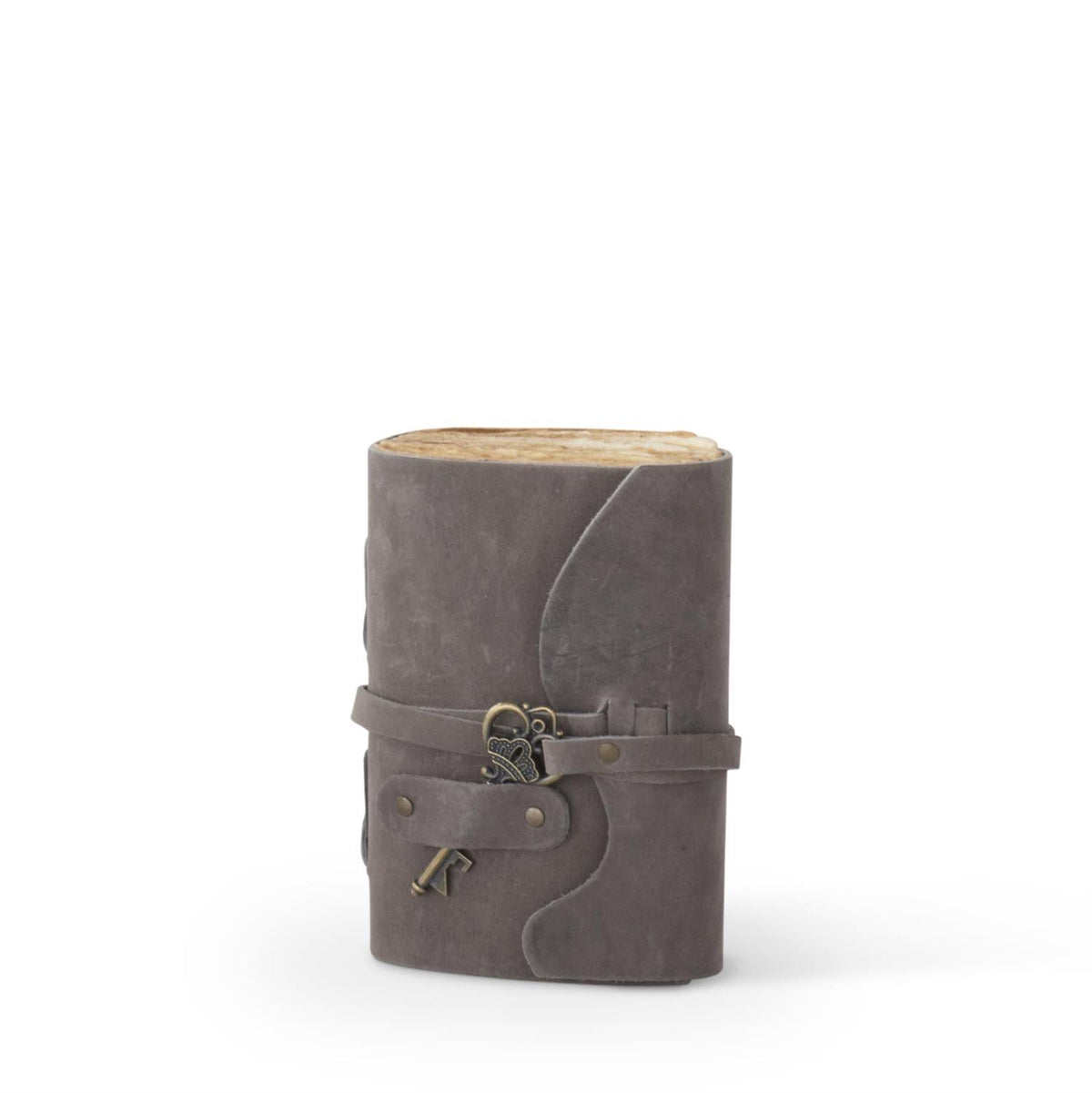 Leather Handcrafted Unlined Journals with Antique Key — alternate view 12