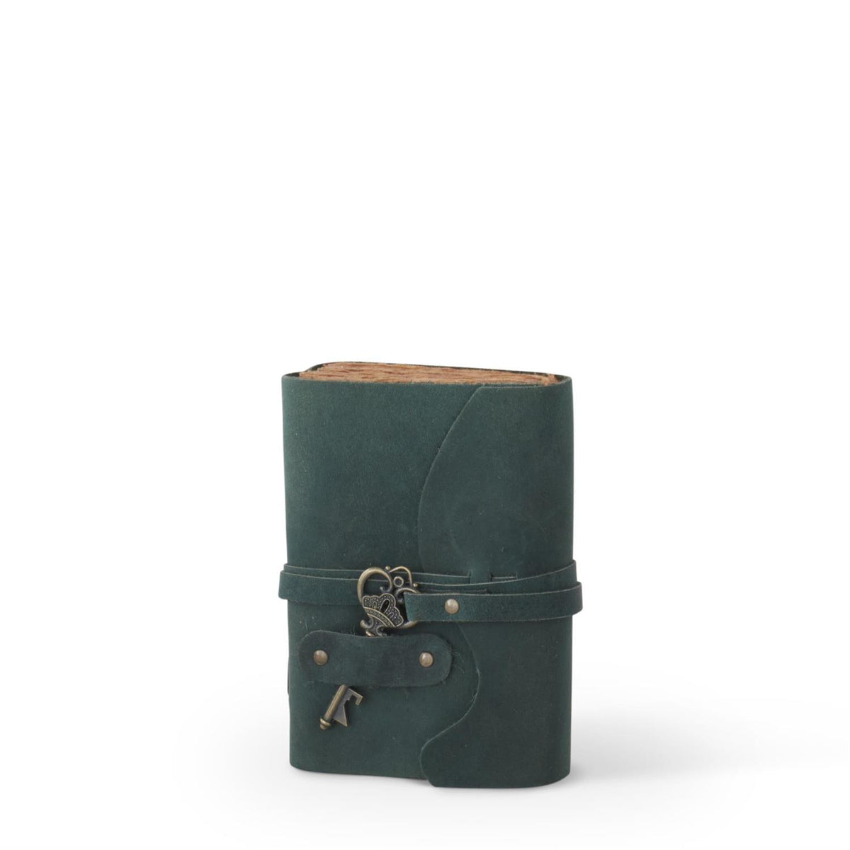 Leather Handcrafted Unlined Journals with Antique Key — alternate view 7