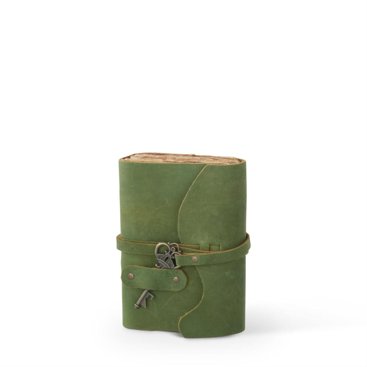 Leather Handcrafted Unlined Journals with Antique Key — alternate view 6