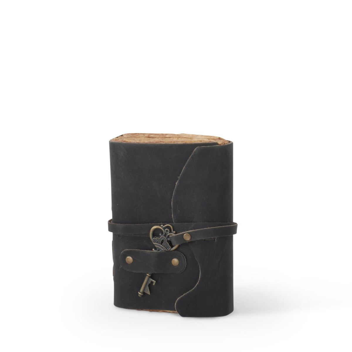 Leather Handcrafted Unlined Journals with Antique Key — alternate view 5