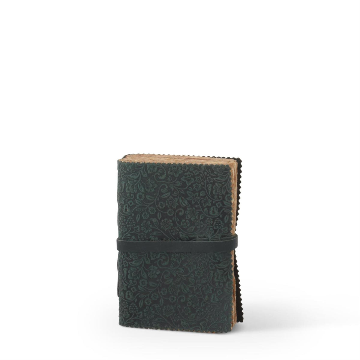 Leather Floral Embossed Handcrafted Deckle Edge Journal — alternate view 9