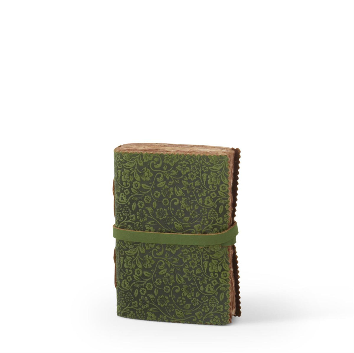 Leather Floral Embossed Handcrafted Deckle Edge Journal — alternate view 6