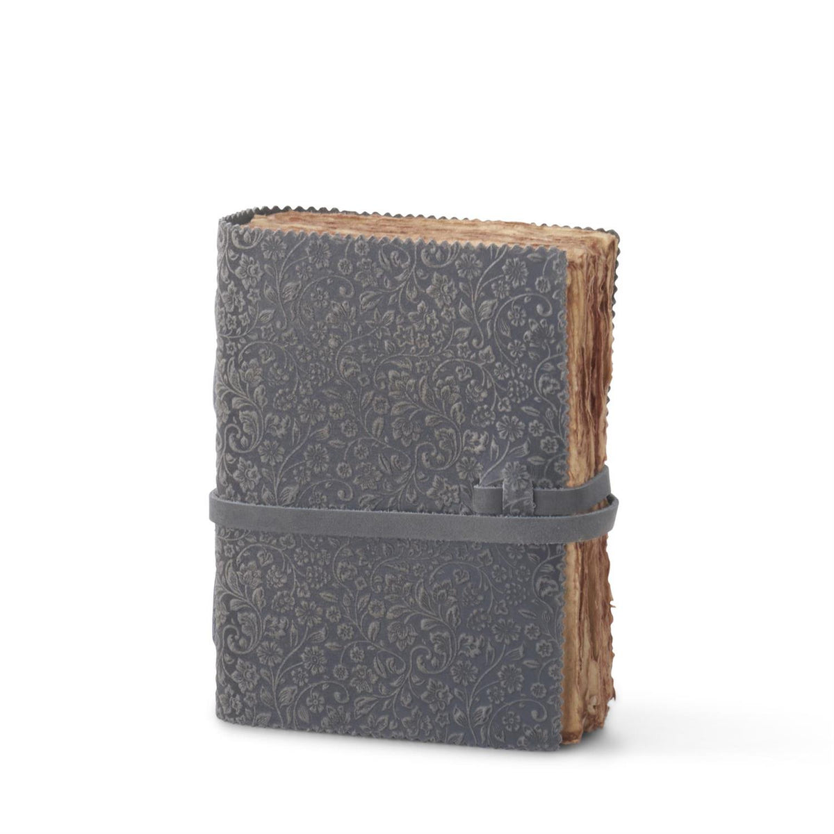 Leather Floral Embossed Handcrafted Journal- 8 Inch — alternate view 4