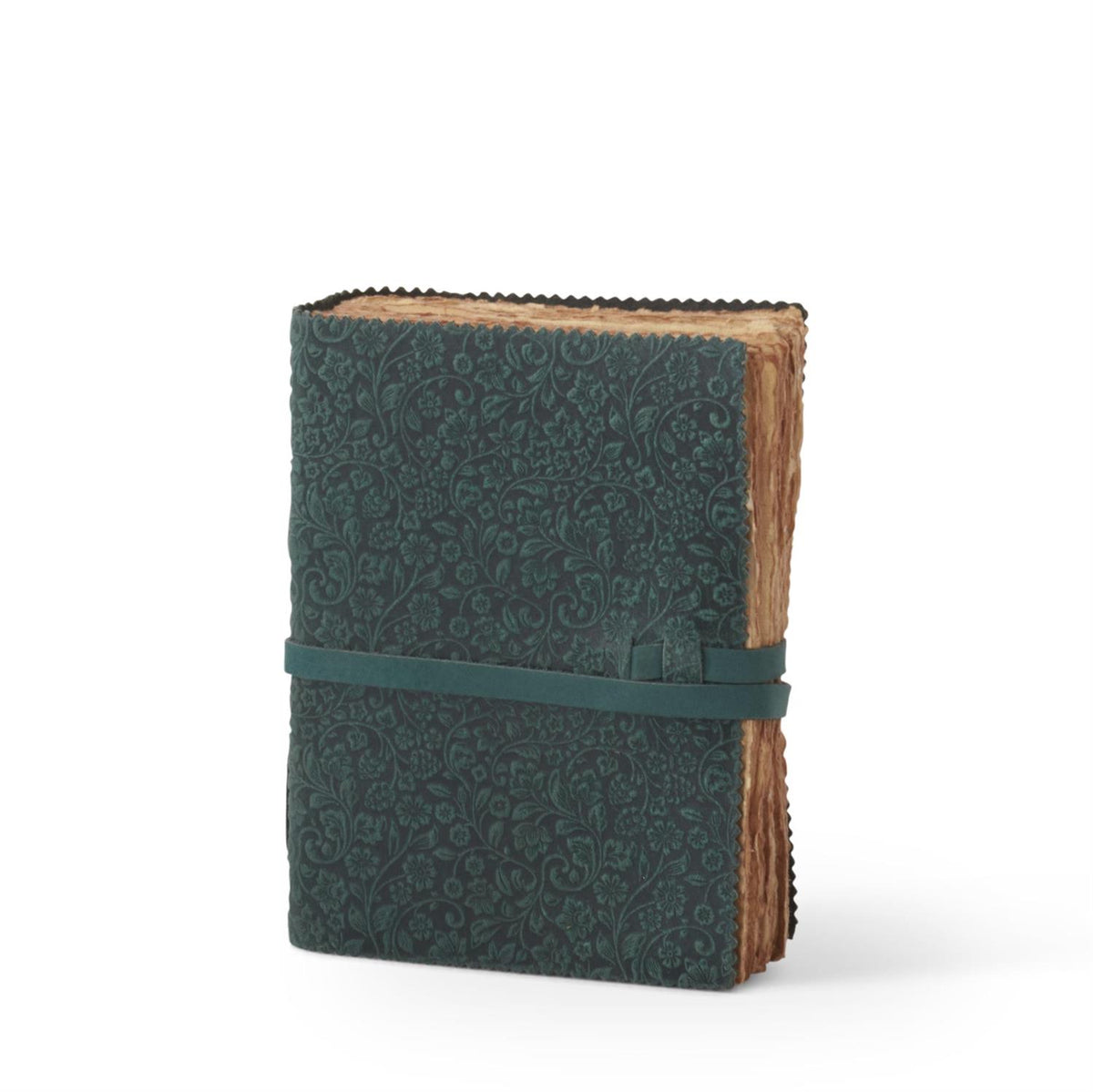 Leather Floral Embossed Handcrafted Journal- 8 Inch — alternate view 2