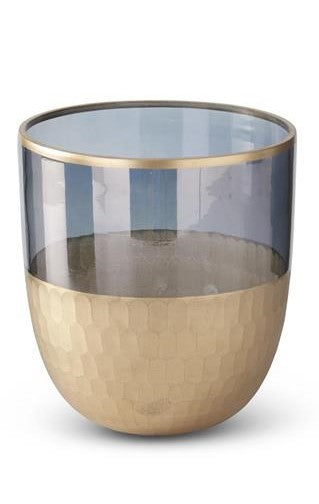 Gray & Gold Gilded Etched Vase — alternate view 2