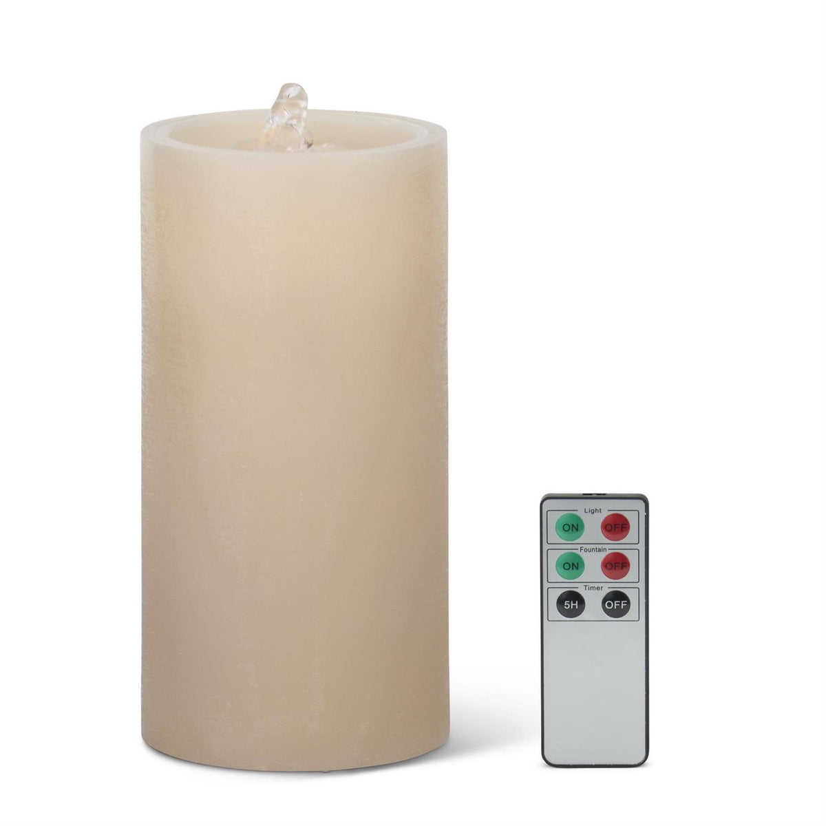 LED Wax Pillar Water Candle with Timer & Remote — alternate view 3