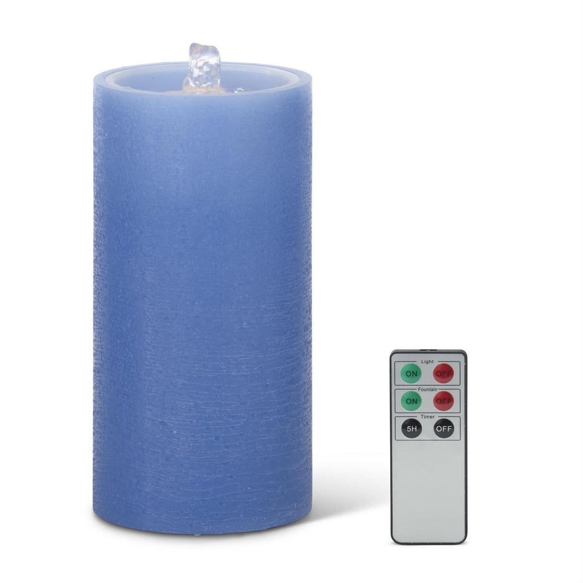 LED Wax Pillar Water Candle with Timer & Remote