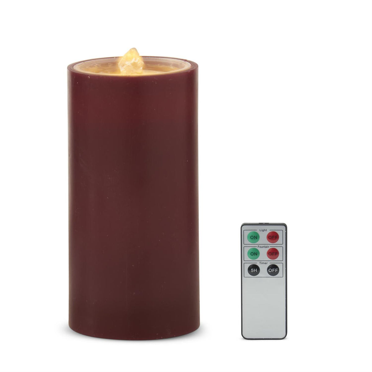 LED Wax Pillar Water Candle with Timer & Remote — alternate view 6