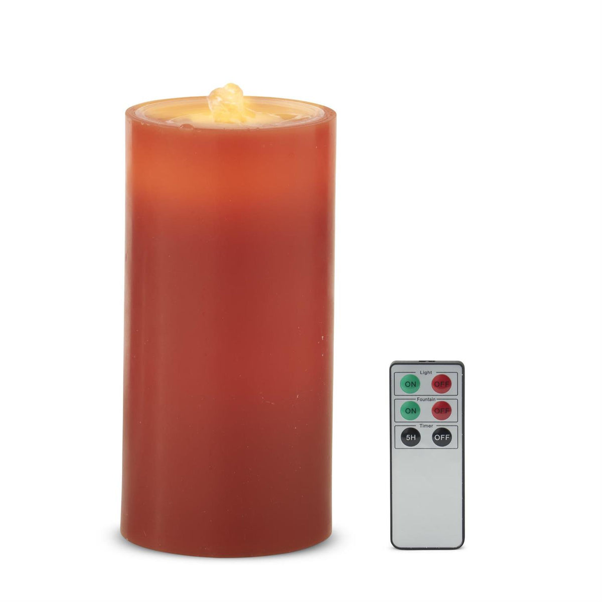 LED Wax Pillar Water Candle with Timer & Remote — alternate view 8