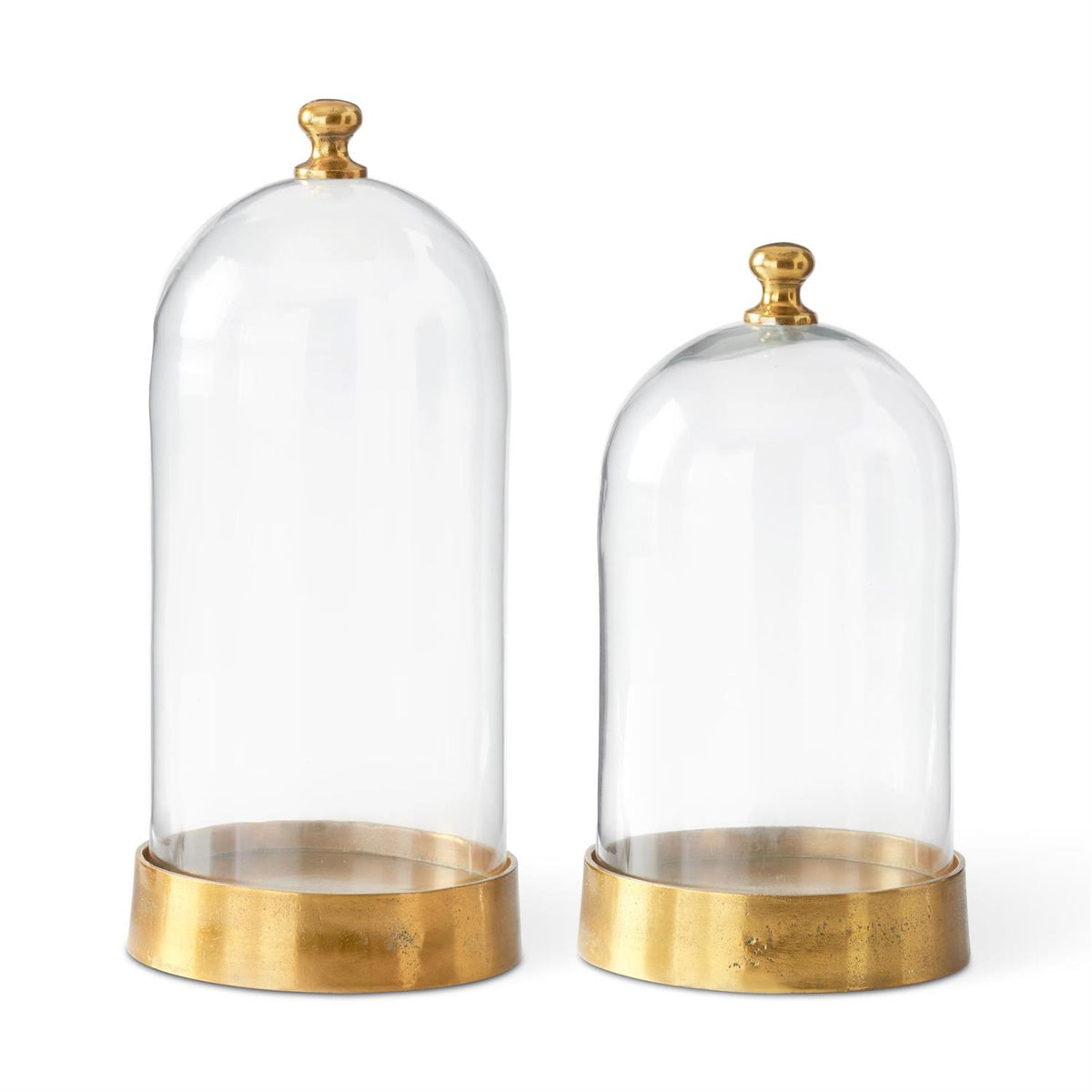 Glass & Antiqued Gold Metal Cloches — alternate view 2