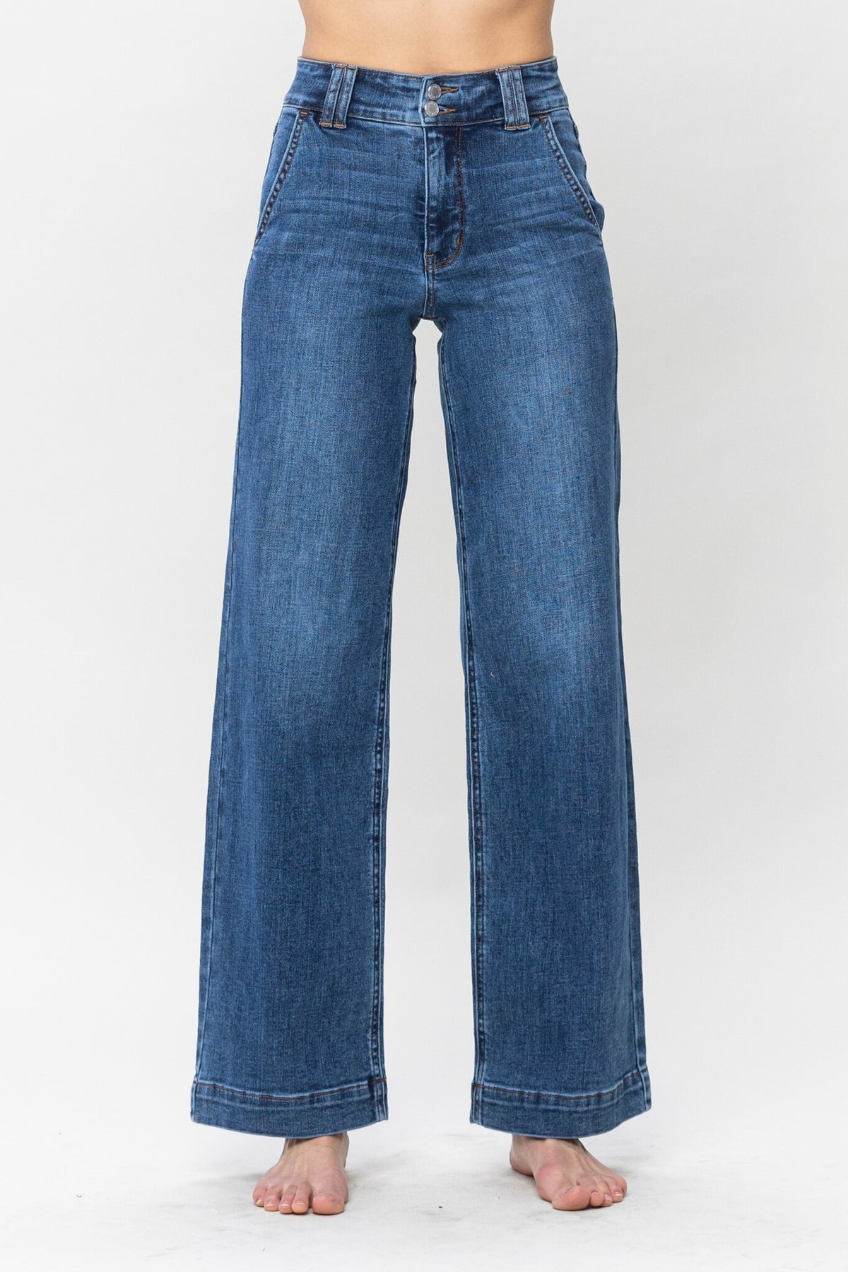 High Waist Double Button Wide Leg — alternate view 5