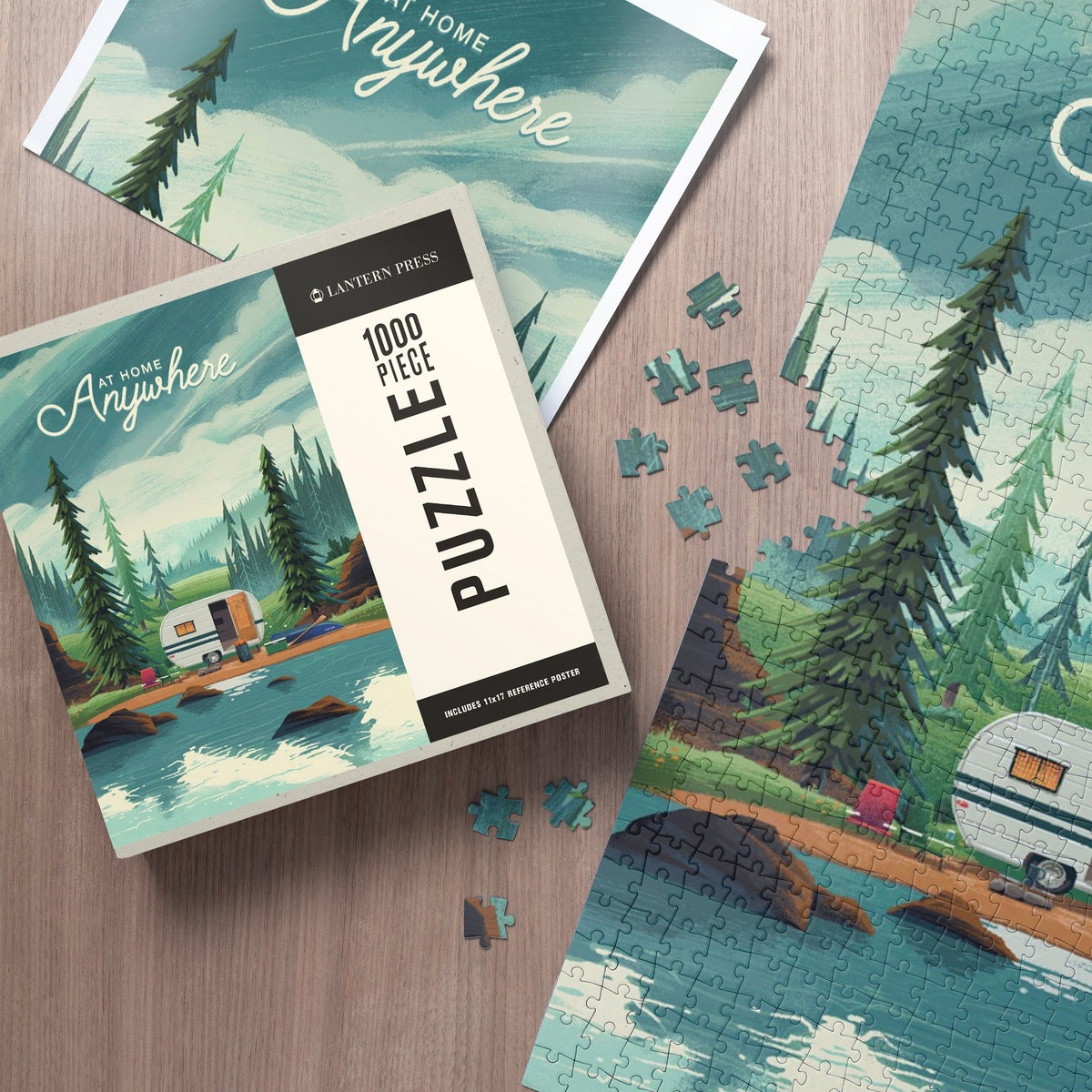 1000 Piece Puzzle At Home Anywhere, Camper in Evergreens — alternate view 2