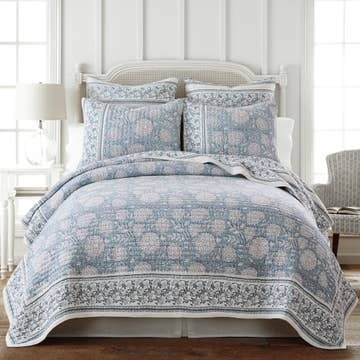Adare Blue Quilt Set King/Cal King — alternate view 2