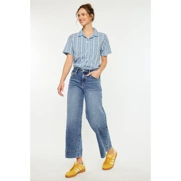 Nessa High Rise Crop Wide Leg Jeans — alternate view 3
