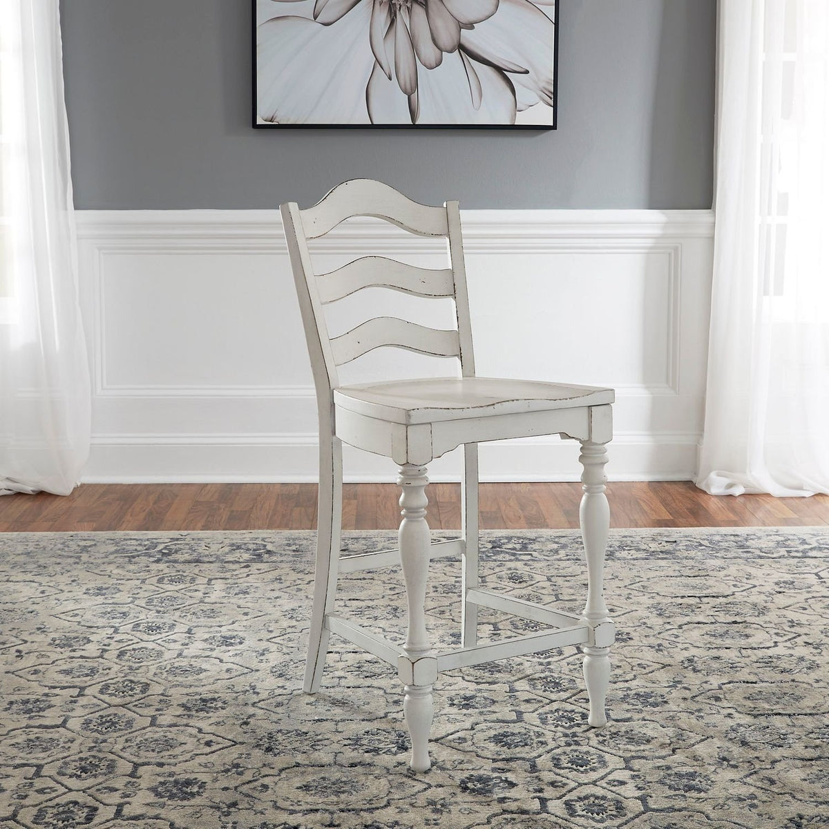 Magnolia Manor Ladder Back Counter Chair