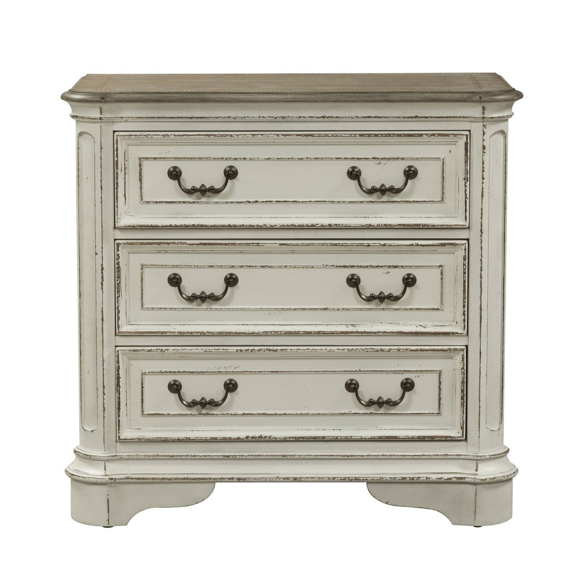 Magnolia Manor 3 Drawer Bedside Chest with Charging Station — alternate view 2