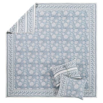 Adare Blue Quilt Set Full/Queen